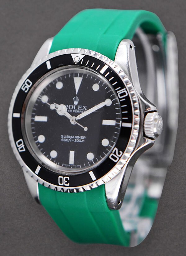 Rolex Submariner No Date Ref 5513 on Green Rubber Strap with Rolex Buckle 5513 - Image 6