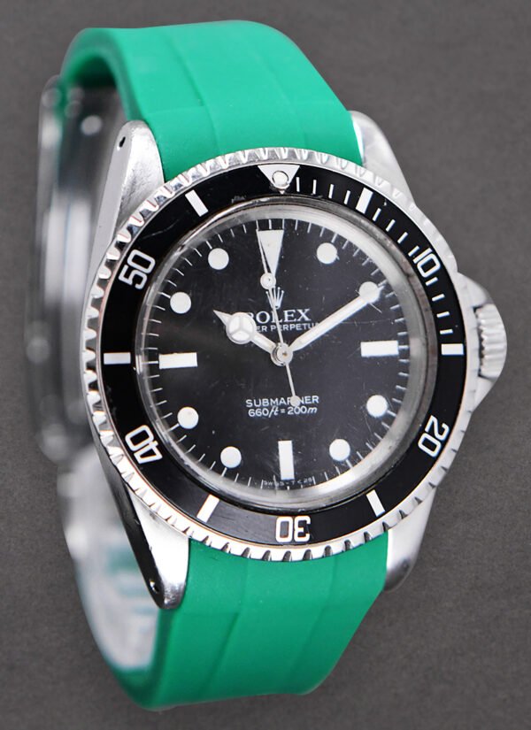 Rolex Submariner No Date Ref 5513 on Green Rubber Strap with Rolex Buckle 5513 - Image 2