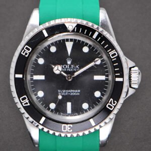 Rolex Submariner No Date Ref 5513 on Green Rubber Strap with Rolex Buckle 5513