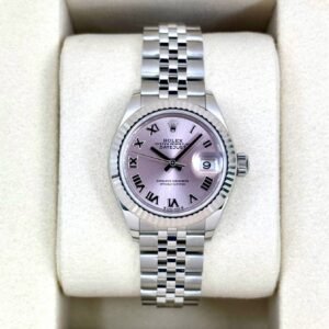 NEW 2025 Rolex Lady Datejust 28mm 279174 Oystersteel 18kt Fluted Bezel Jubilee Bracelet Pink Dial