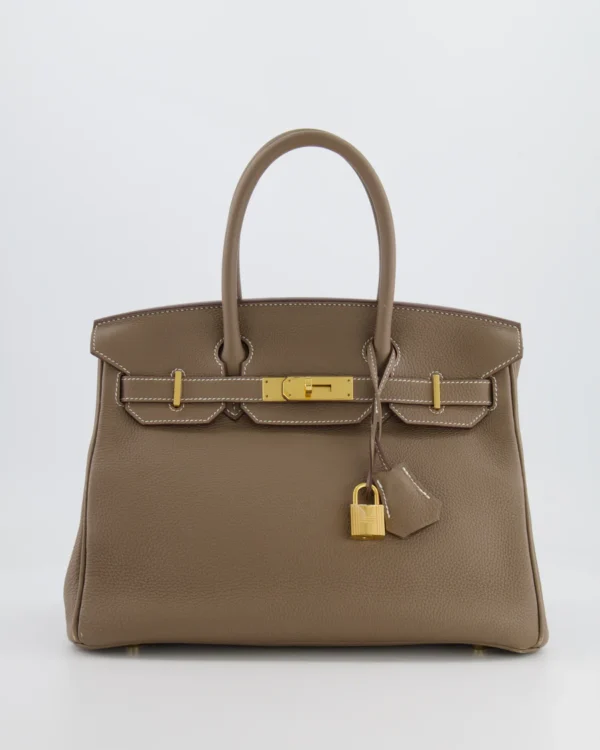 Hermès Birkin 30cm Retourne in Etoupe Togo Leather with Gold Hardware - Image 3