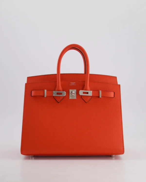 *HOT* Hermès Birkin 25 Sellier Bag in Capucine Epsom Leather with Palladium Hardware - Image 2