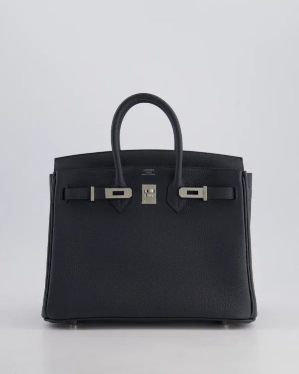 Hermès Birkin 25cm Retourne Bag in Gris Misty Togo Leather with Palladium Hardware - Image 2