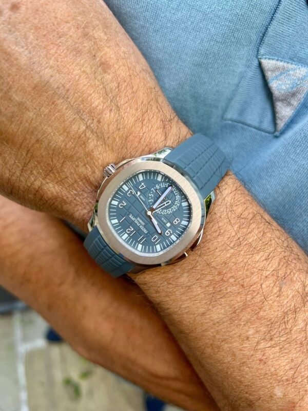 PATEK PHILIPPE AQUANAUT TRAVEL TIME IN 18ct WHITE GOLD MODEL 5164G-001 - Image 8