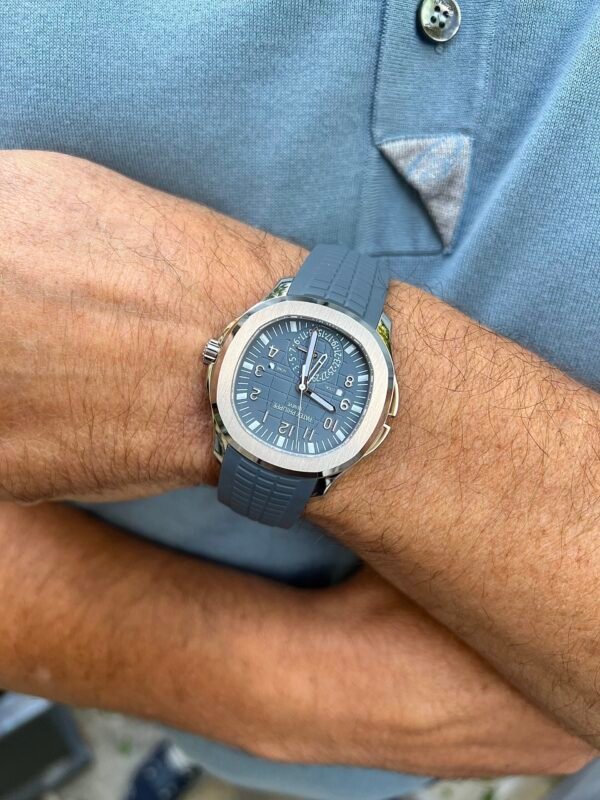 PATEK PHILIPPE AQUANAUT TRAVEL TIME IN 18ct WHITE GOLD MODEL 5164G-001 - Image 2