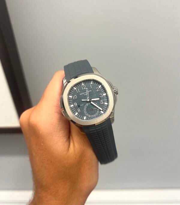 PATEK PHILIPPE AQUANAUT TRAVEL TIME IN 18ct WHITE GOLD MODEL 5164G-001 - Image 7