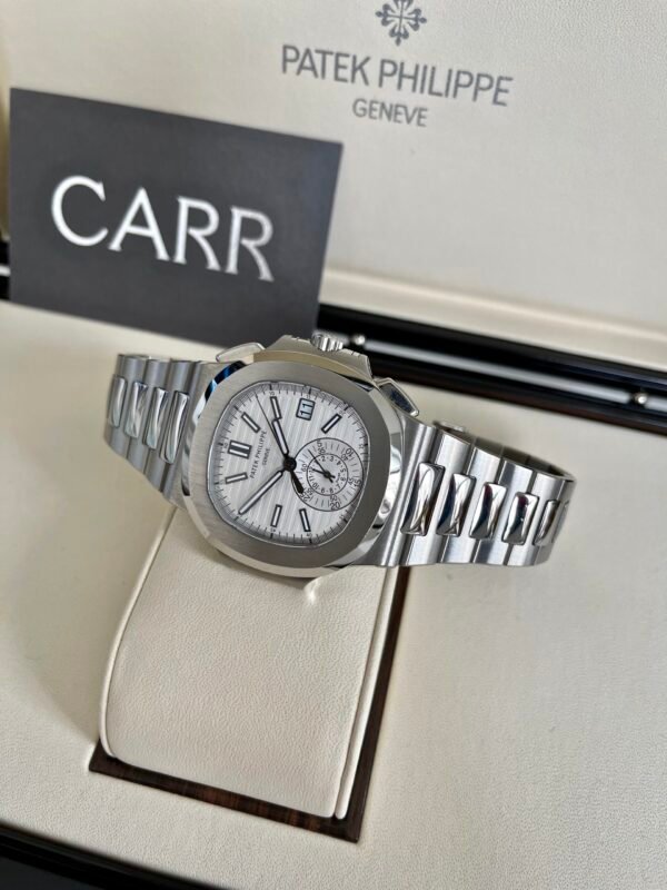 PATEK PHILIPPE NAUTLILUS CHRONO WHITE DIAL MODEL 5980/1A-019 - Image 2