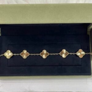 original yellow gold Guilloche vintage Alhambra bracelet