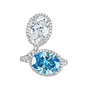 Avi & Co. Oval Cut Diamond Toi et Moi Ring