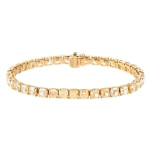 Avi & Co. Fancy Yellow Cushion Cut Line Bracelet